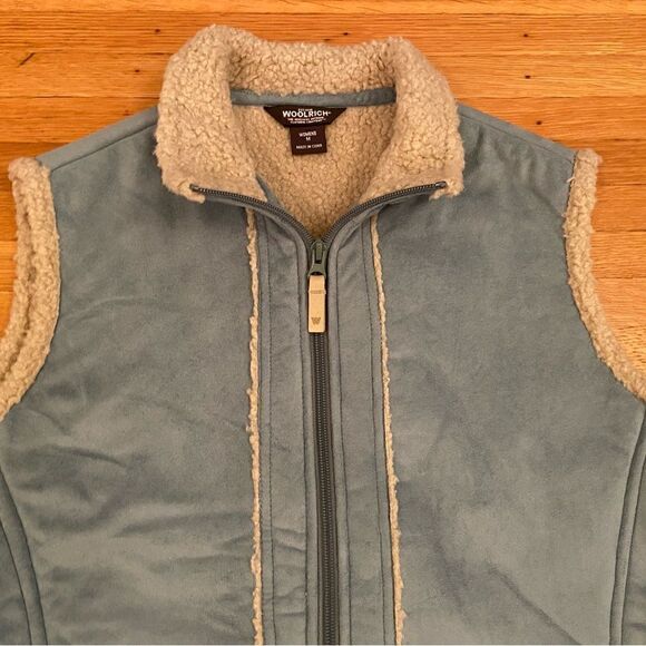 Woolrich winter turquoise Sherpa lined vest - Picture 2 of 5